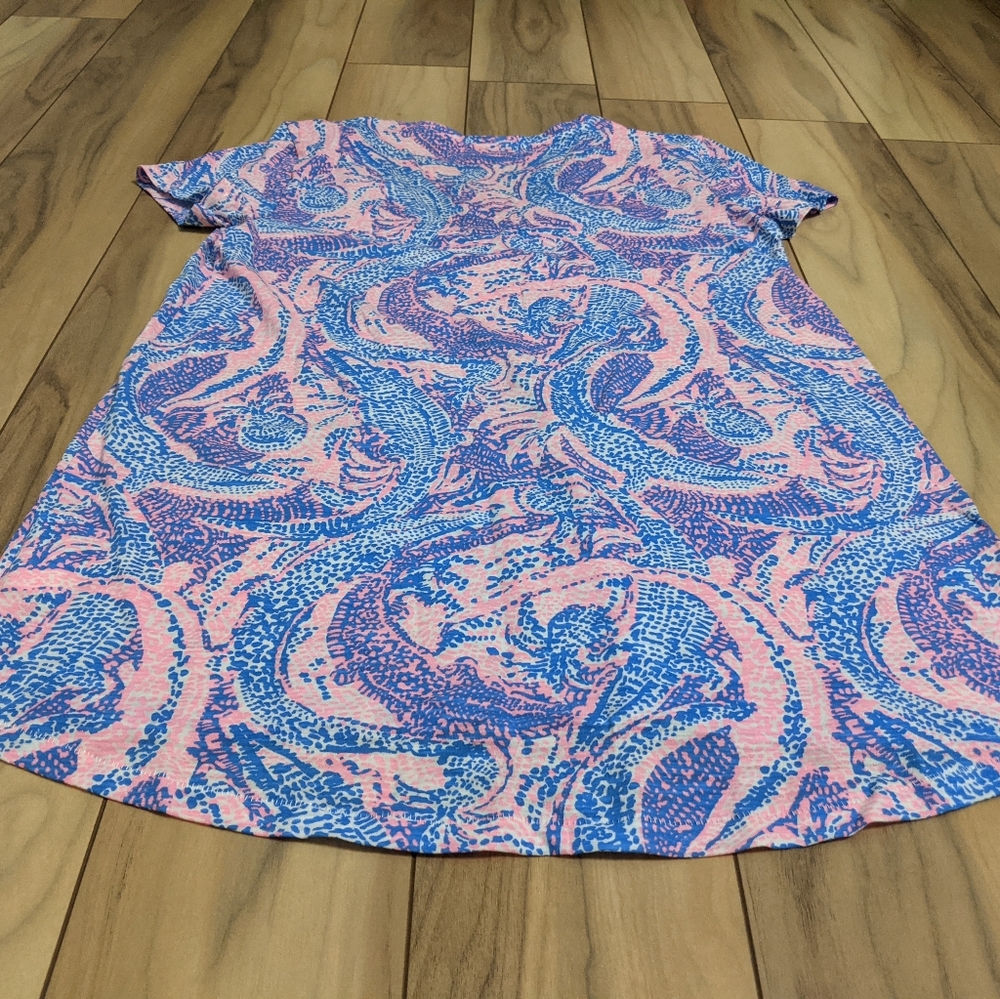 NWT! Lilly Pulitzer Etta Top Coastal Blue Maybe Gator Size XS - Picture 10 of 11